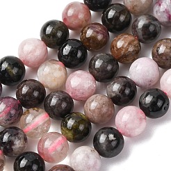 Natural Multicolor Tourmaline Beads Strands&nbsp;G-G446-6mm-03