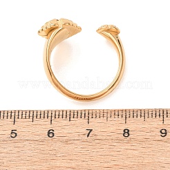 304 Stainless Steel Rhinestone Open Cuff Rings&nbsp;RJEW-E302-03G