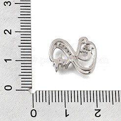 Brass Micro Pave Clear Cubic Zirconia Beads&nbsp;CU-CBAEEA8-24P