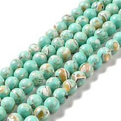 Synthetic Turquoise and Sea Shell Assembled Beads Strands&nbsp;X-G-D482-01C-08