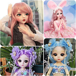 8Pcs 8 Colors PP Doll Wig Hair&nbsp;AJEW-GL0002-34A