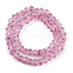 Handmade Silver Foil Lampwork Beads Strands&nbsp;LAMP-R141-10mm-18