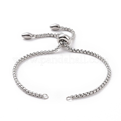 Tarnish Resistant Adjustable 304 Stainless Steel Slider Bracelets Making&nbsp;STAS-T050-030P