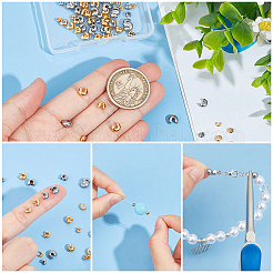 160Pcs 8 Style 304 Stainless Steel Crimp Beads Covers&nbsp;STAS-UN0053-50