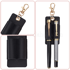 4Pcs Rectangle PU Leather Pendant Decorations&nbsp;HJEW-GF0001-78A
