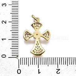 Brass Micro Pave Cubic Zirconia Pendants&nbsp;KK-Z100-38G-01