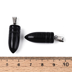 Natural Obsidian Pendants&nbsp;G-N349-16P-01