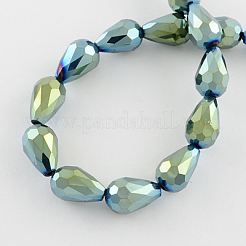 Electroplate Glass Bead Strands&nbsp;X-EGLA-R045-12x8mm-05