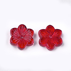 Spray Painted Glass Beads&nbsp;X-GGLA-S046-01C