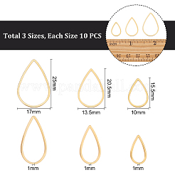 30Pcs 3 Style 201 Stainless Steel Linking Rings&nbsp;STAS-UN0048-12