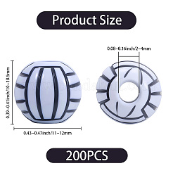 200Pcs Opaque Acrylic Beads&nbsp;MACR-PA0001-15