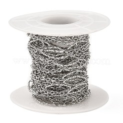 Tarnish Resistant Handmade 304 Stainless Steel Rhombus Link Chains&nbsp;CHS-G025-02P