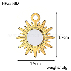 304 Stainless Steel with Shell Pendants&nbsp;SH-OY001-01G