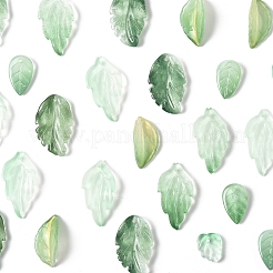 120Pcs 6 Styles Dyed & Heated Glass Pendants&nbsp;GLAA-FS0002-24