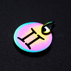 Rainbow Color Ion Plating(IP) 201 Stainless Steel Charms&nbsp;STAS-Q201-JN166-3