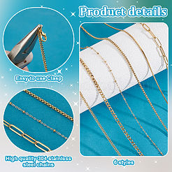 6M 6 Styles 304 Stainless Steel Chains&nbsp;CHS-PH0001-09