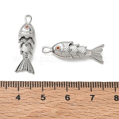 Brass Micro Pave Orange Red Cubic Zirconia Pendants&nbsp;KK-A269-01A-P