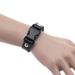 Imitation Leather & Alloy & Plastic Bracelets for Men Women&nbsp;FS-WG10CE2-01