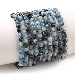 Natural Devil Blue Aquamarine Beads Strands&nbsp;G-K376-A06-4mm