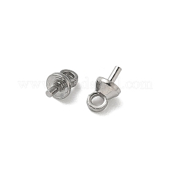304 Stainless Steel Cup Pearl Peg Bails Pin Pendants&nbsp;STAS-L300-004B-P