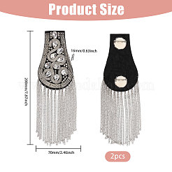 2Pcs Fashionable Tassel Epaulettes&nbsp;DIY-FH0008-89C-P