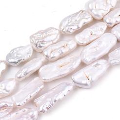 Nuggets Natural Baroque Pearl Keshi Pearl Beads Strands&nbsp;PEAR-Q004-34