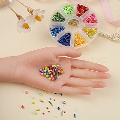Cube & Seed Beads Kit for DIY Jewelry Making&nbsp;DIY-YW0004-83B