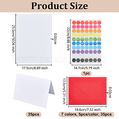 35Pcs 7 Colors Paper Envelope&nbsp;DIY-OC0015-11