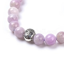 Natural Kunzite Braided Bead Bracelets&nbsp;BJEW-JB04243-01
