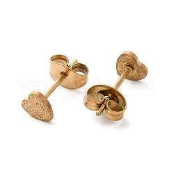Ion Plating(IP) 304 Stainless Steel Haart Stud Earrings for Women&nbsp;EJEW-K243-02G