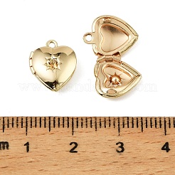 Heart Brass Pendant Rhinestone Settings&nbsp;KK-A276-12LG