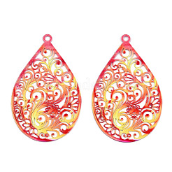Spray Painted 430 Stainless Steel Filigree Pendants&nbsp;STAS-TAC0004-57E