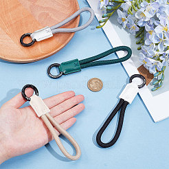 4Pcs 4 Colors PU Leather Keychains&nbsp;KEYC-GF0001-26