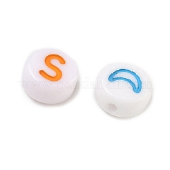 50G 4 Style Opaque White Acrylic Beads&nbsp;MACR-FS0001-35