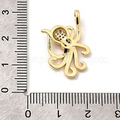 Brass Micro Pave Cubic Zirconia Pendants&nbsp;KK-I359-14G