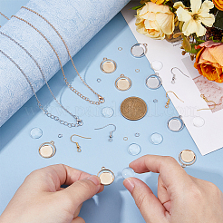 DIY Blank Dome Brass & Iron Earring & Necklace Making Kits&nbsp;DIY-HS0001-05B