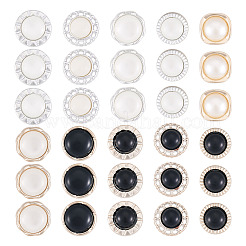 100Pcs 10 Styles 1-Hole Opaque Resin Shank Buttons&nbsp;BUTT-TA0001-58