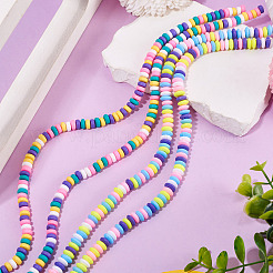 4Strands 2 Styles Handmade Polymer Clay Beads Strands&nbsp;CLAY-TA0002-08