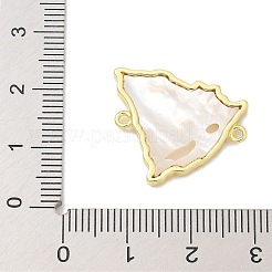 Brass Pave Shell Nicaragua Map Connector Charms&nbsp;KK-K293-41G