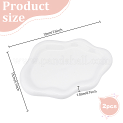 Cloud Shape Handmade Porcelain Jewelry Plates&nbsp;AJEW-WH0348-555