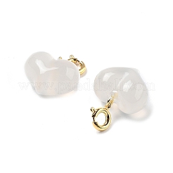 Natural Agate Heart Pendant Decorations&nbsp;G-U025-01G