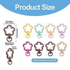 8Pcs Spray Painted Alloy Swivel Snap Hook Clasps&nbsp;FIND-TA0008-66