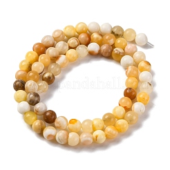 Natural Yellow Jade Beads Strands&nbsp;G-F591-17-6MM