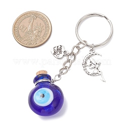 Handmade Evil Eye Bottle Lampwork Keychains&nbsp;KEYC-JKC01439