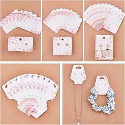 200 Pcs 4 Styles White Cardboard Display Cards&nbsp;CDIS-CA0001-13