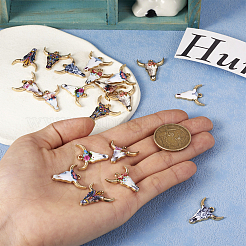 20Pcs 10 Styles Zinc Alloy Enamel Pendants&nbsp;ENAM-BG0001-01
