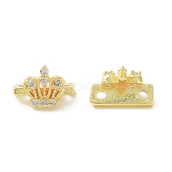 Rack Plating Brass Pave Cubic Zirconia Slide Charms&nbsp;KK-TAC0016-03G-03