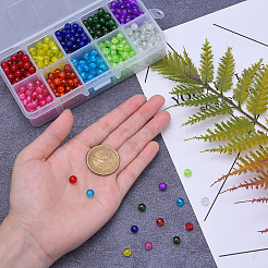 800Pcs 10 Colors Spray Painted Crackle Glass Beads&nbsp;CCG-CJ0001-02