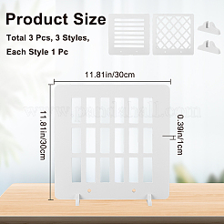 3Pcs 3 Styles HDF High Fiber Density Board Reflection Display Board&nbsp;AJEW-CN0002-89A