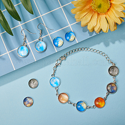 Luminous Glass Cabochons&nbsp;GLAA-SC0001-05-10mm